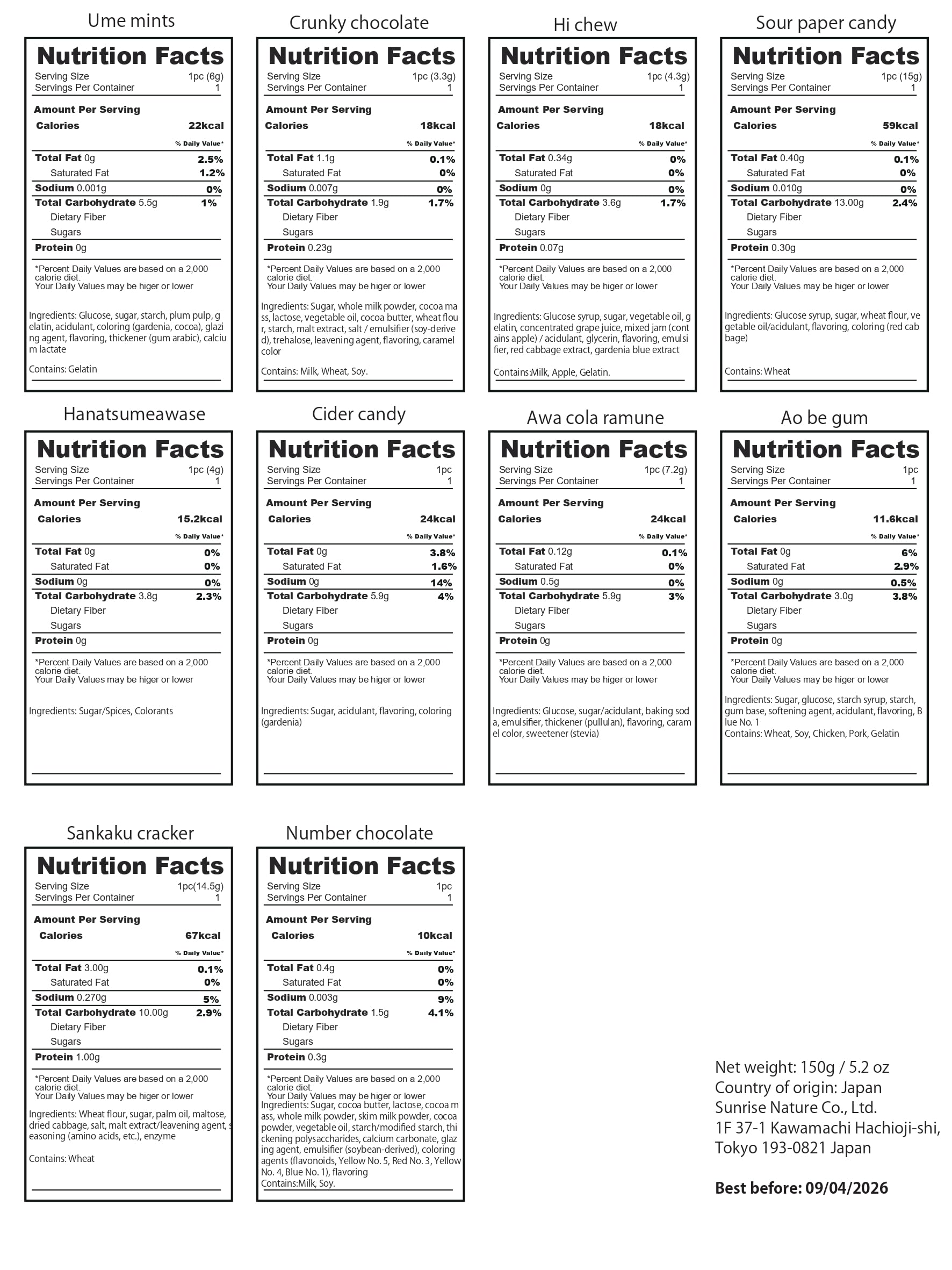 40 Japanese Candy Box 30 Japanese Snacks Plus 10 chocolate bar all